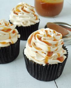 Dark Chocolate Salted Caramel Cupcakes