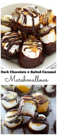 Dark Chocolate Salted Caramel Dipped Marshmallows