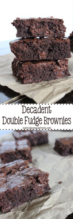 Decadent Double Fudge Brownies