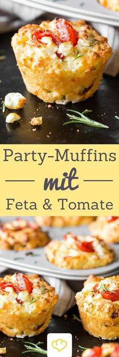 Der Hingucker auf deinem Partybuffet: Tomaten-Feta-Muffins