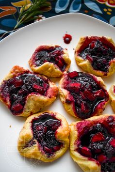 Dewberry and Apple Puff Pastry Tarts