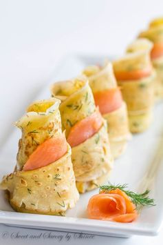 Dill Crepes with Smoked Salmon