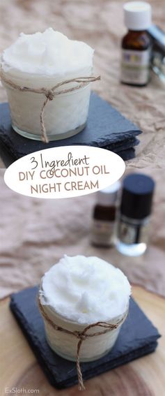 DIY Coconut Oil Night Cream (3 Ingredients