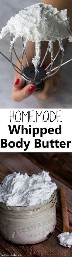 DIY Fluffy Whipped Body Butter with Shea Butter, Coconut and Argon Oil