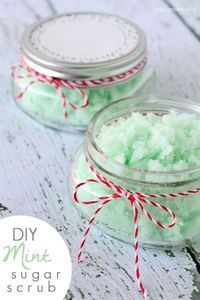 DIY Mint Sugar Scrub