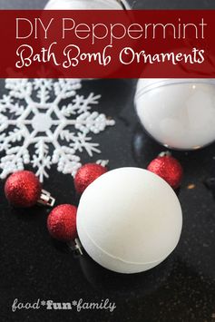 DIY Peppermint Bath Bomb Ornaments