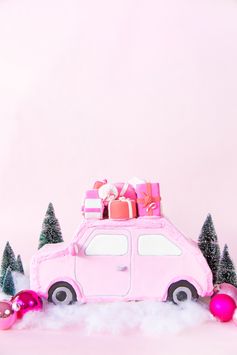 DIY Pink Gingerbread Car