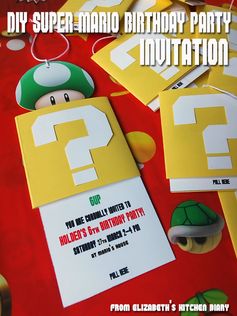 DIY Super Mario Bros Birthday Party Invitation (A Step-by-Step Tutorial