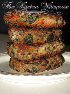 Double Bean Spinach Feta Burgers