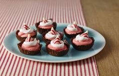 Double Chocolate Candy Cane No Bake Cheesecakes