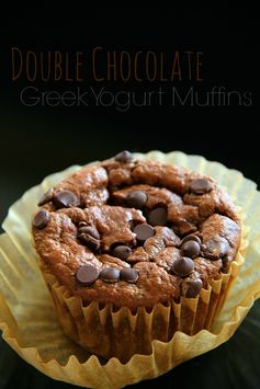 Double Chocolate Greek Yogurt Muffins