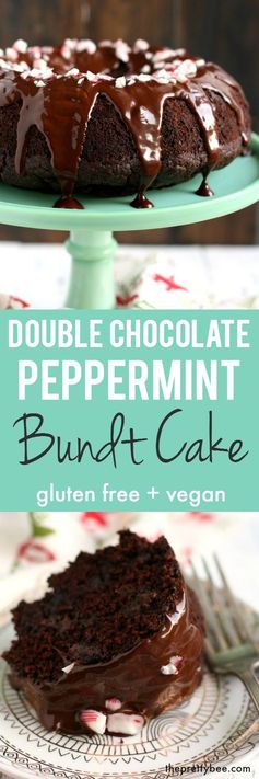 Double Chocolate Peppermint Bundt Cake