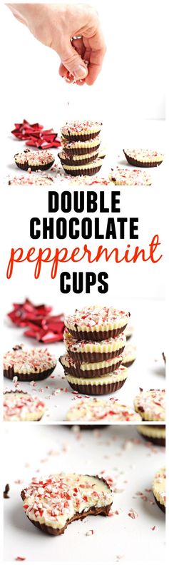 Double chocolate peppermint cups