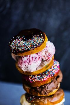 Doughnut Ice Cream Sandwiches