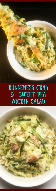 Dungeness Crab & Sweet Pea Zoodle Salad