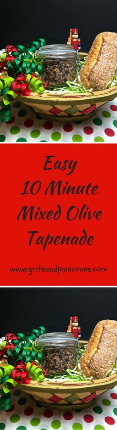 Easy 10 Minute Mixed Olive Tapenade