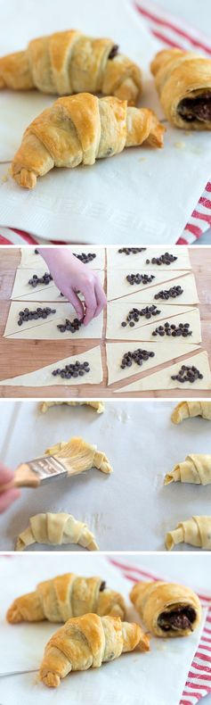 Easy, 30 Minute Chocolate Croissants