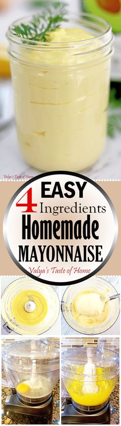 Easy 4 Ingredients Homemade Mayonnaise