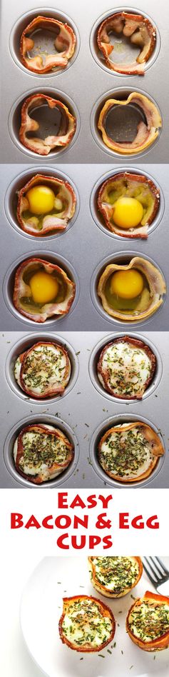 Easy Bacon and Egg Cups