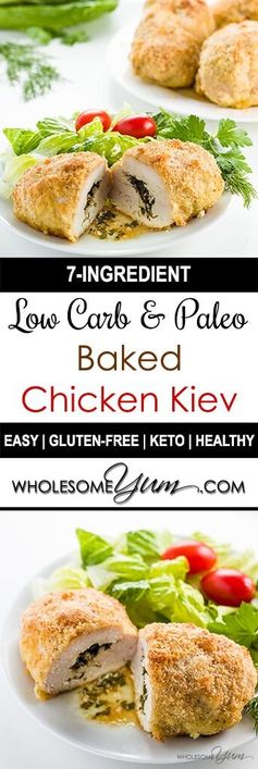 Easy Baked Chicken Kiev (Low Carb, Paleo, & Gluten-free