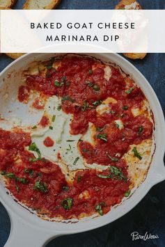 Easy Baked Goat Cheese Marinara Dip