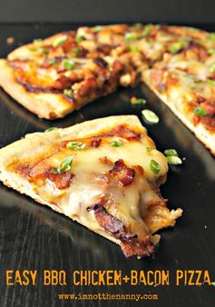 Easy BBQ Chicken & Bacon Pizza