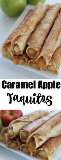 Easy Caramel Apple Taquitos