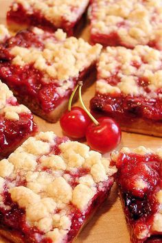 Easy Cherry Crumb Bars