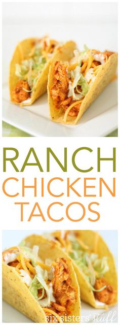 Easy Chicken Ranch Tacos