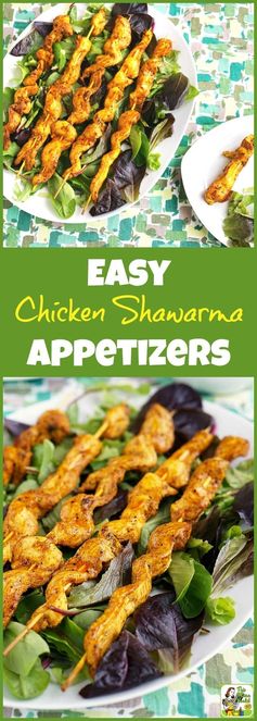 Easy Chicken Shawarma Appetizers with Dipping Sauce