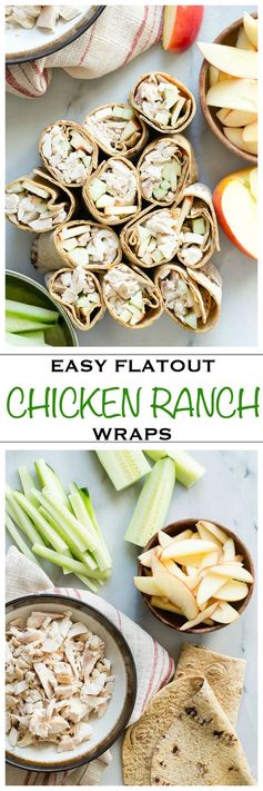 Easy Chicken Wraps with Cucumber and Apple