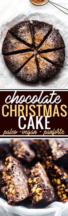 Easy Chocolate Christmas Cake (Vegan, Paleo