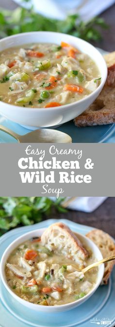 Easy Creamy Chicken and Wild Rice Soup