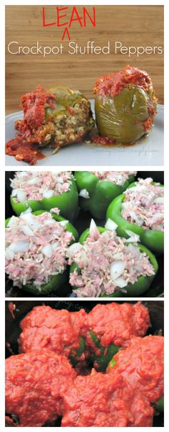 Easy Crockpot Lean Stuffed Peppers