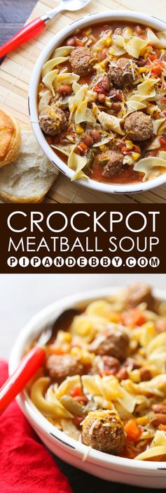 Easy Crockpot Meatball Soup