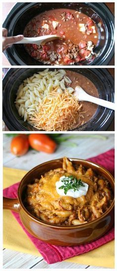 Easy Crockpot Taco Pasta Bake