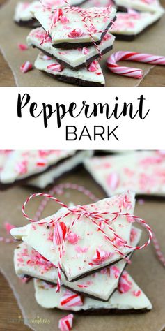 Easy Dark Chocolate Peppermint Bark