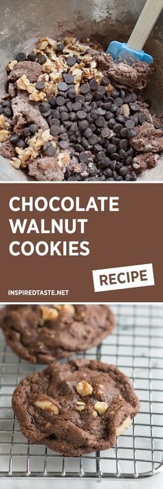 Easy Double Chocolate Walnut Cookies