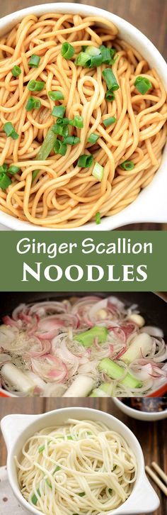 Easy Ginger Scallion Noodles