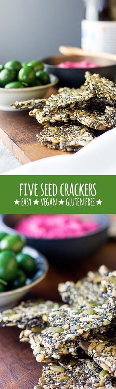 Easy home made five seed crackers