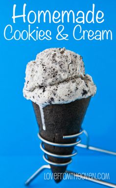 Easy Homemade Cookies And Cream Ice Cream