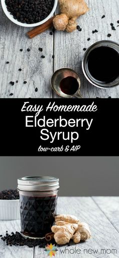 Easy Homemade Elderberry Syrup - low carb & AIP