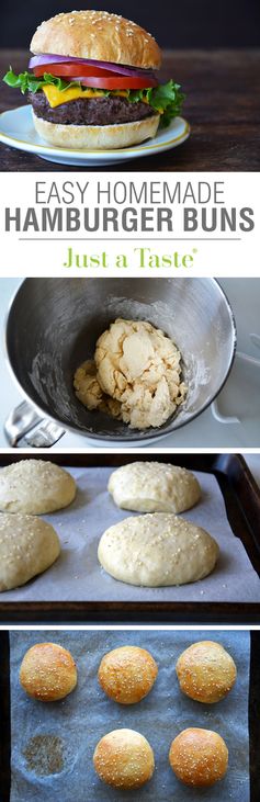 Easy Homemade Parmesan Hamburger Buns