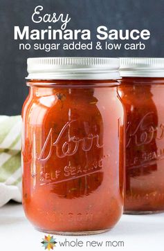 Easy Marinara Sauce - no sugar added & low carb