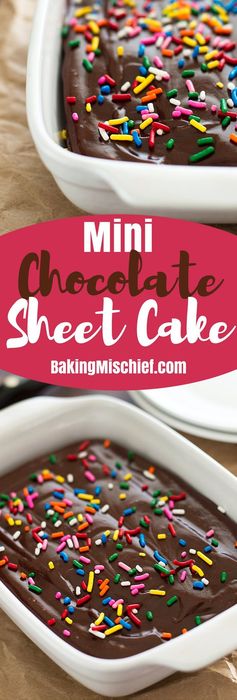 Easy Mini Chocolate Sheet Cake