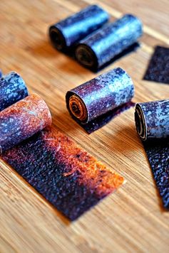 Easy Nectarine Blueberry Fruit Roll Ups