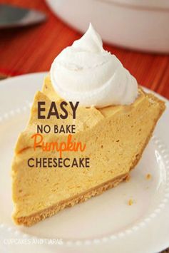 EASY No Bake Pumpkin Cheesecake