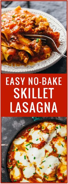 Easy no-bake skillet lasagna