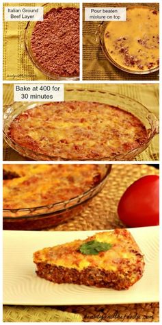 Easy Paleo Hamburger Pie, Crust Free