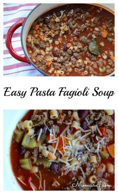 Easy Pasta Fagioli Soup